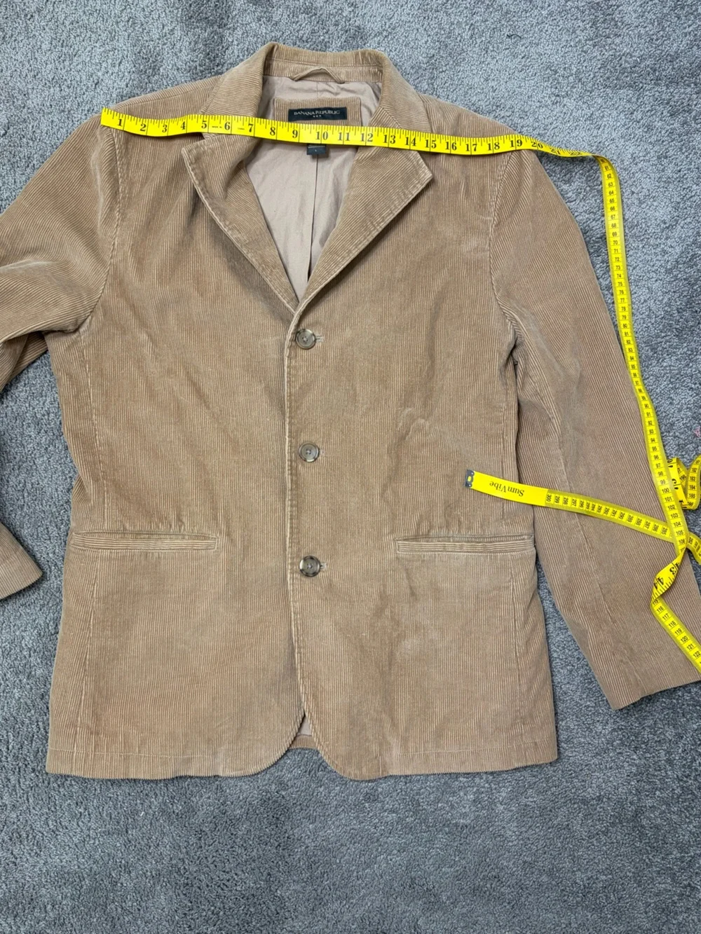 Vintage Y2K Banana Republic Beige tan Corduroy blazer Jacket boho